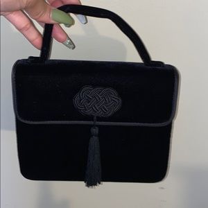 Accessory lady mini velvet handbag